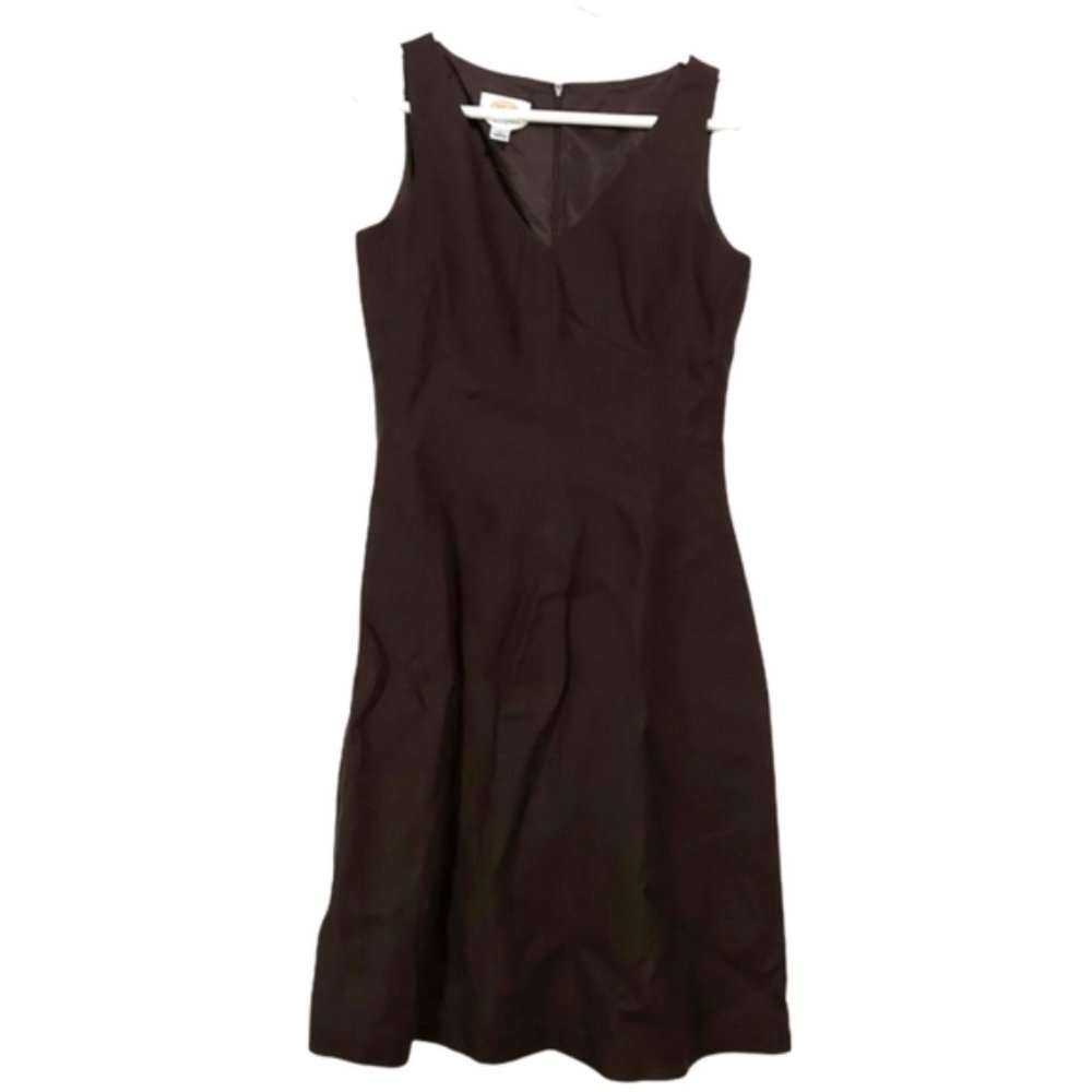 Talbots Irish Linen Chocolate Brown Dress Size 6